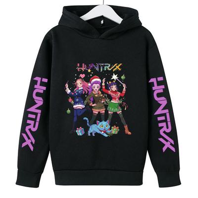 Рождественские K-pop Худи Охотники на демонов Толстовки Девочки Руми Худи Повседневные с длинным рукавом Детская одежда Толстовки