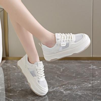 Новые модные женские туфли летние толстые подошвы белые осенние дышащие платформы теннисные женские кроссовки женские повседневные кроссовки