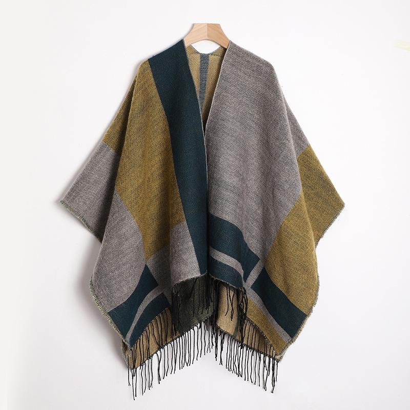 Дышащая, теплая и универсальная домашняя, осенне-зимняя женская шаль для путешествий, толстый плащ, одеяло с кондиционером