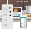 Умная розетка, 4 USB-порта, 4 розетки, ПК, Бразилия, голосовое управление, универсальная розетка Wi-Fi для дома