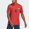 Adidas Футболка Lil Number T Soccer Training со спортивным принтом и короткими рукавами, мужские топы, ярко-розовые флуоресцентные GN6892