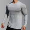 Long Sleeves Quick Dry T-shirt Men Gym Fitness Tees Tops Male Summer Bodybuilding Training Clothing