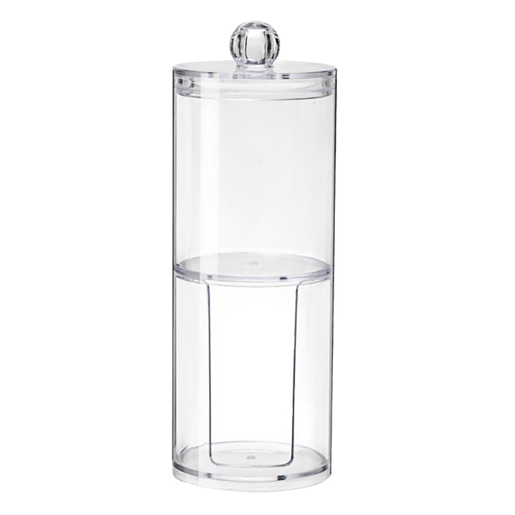 Креативная коробка для макияжа для ванной комнаты, прозрачная круглая акриловая коробка для хранения, двухслойная