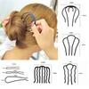 Women Hair Insert Comb Messy Bun Hair Pin Metal Wave Shape Hair Fork For Part*eh