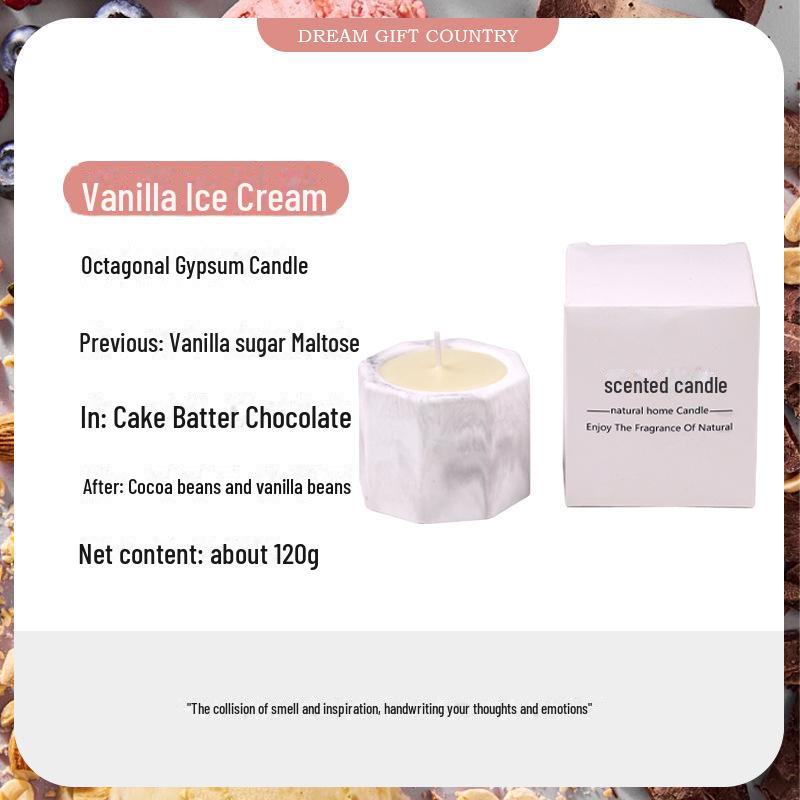 Восьмиугольная китайская свеча из гипса в форме чашки - соевый воск для ароматерапии с растительными эфирными маслами