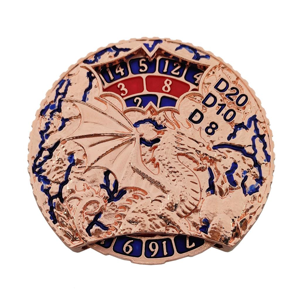 Металлические игральные кости COC Running Dice 7-в-1 Fingertip Gyro Turntable Polyhedron Metal Dice DND Dungeons & Dragons