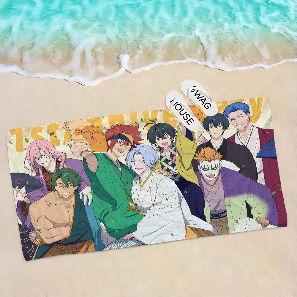 SK8 the Infinity Cartoon Big Microfiber Beach Towels Quick Dry Towel Sand Beach Towels Pool Towel for Travel Swim Pool Yoga