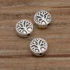 100 шт. Бусины Дерево Жизни Посеребренный сплав Разделитель Шарм для Браслетов Европейского Стиля и Аксессуар для Изготовления Ювелирных Изделий