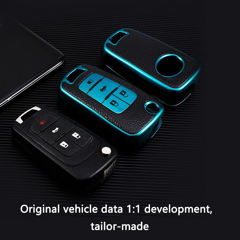 New Design TPU Leather Car Flip Key Case Cover Shell For Chevrolet Cruze Aveo Trax Sail Malibu Captiva Opel Vauxhall Astra J Corsa Insignia Mokka