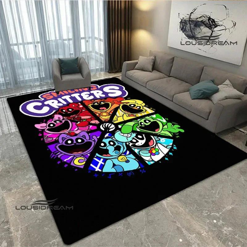 S-smiling critters Cartoon print carpet Non -slip carpet Yoga mat door mat photography props kitchen mat area rug birthday gift