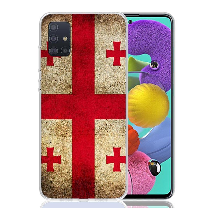 Georgia Flag Phone Case For Samsung Galaxy A52 A32 A22 A12 A02S A50S A30S A51 A31 AA71 Note 20 Ultra 10 S10 Plus Galaxy A52 A42