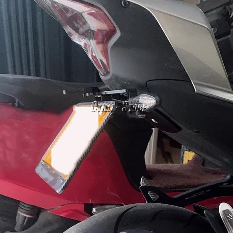 Motorcycle Rear License Plate Mount Holder Aluminum Bracket Accessories For CFMOTO 450 SR 450SR 450sr 2022 2023 2024