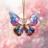 Acrylic Colorful Butterfly Hanging Decoration Double-sided Indoor Outdoor Christmas Tree Wall Window Hanging Animal Ornament Pendant