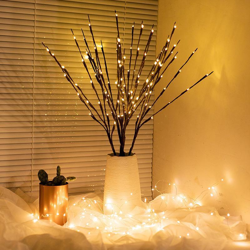 LED Simulation Tree Branch Star Night Lamp - Creative Decor for Nordic Rooms