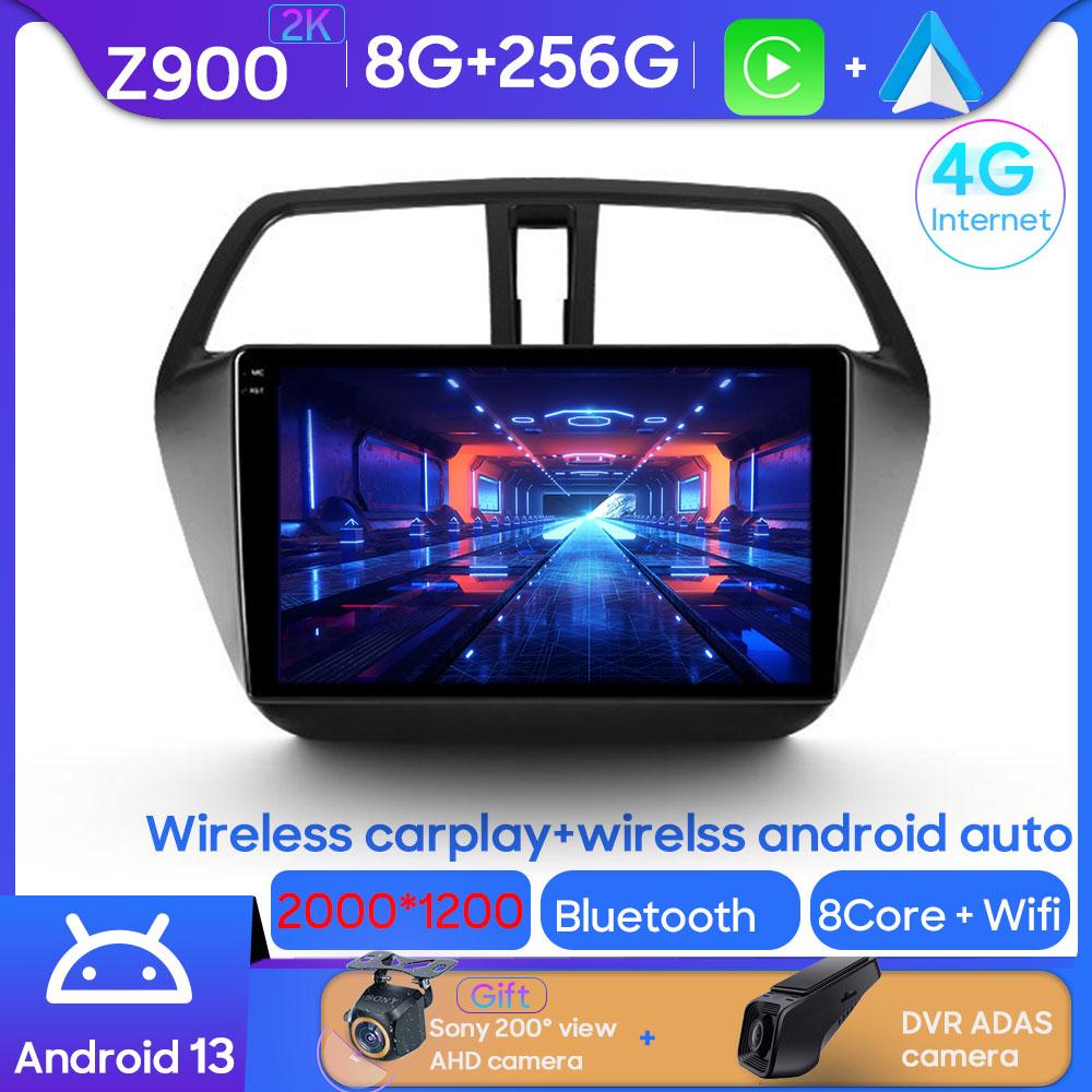 Для Suzuki SX4 S Cross 2012-2016 Android Car Radio Автомобильный мультимедийный плеер Навигация GPS Carplay Сенсорный экран Авто Стерео