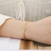 Double Layer Gold Chain Bracelet Japanese Miko Metal Hand Jewelry Delicate Stacked Cuff For Women Fashion Accessory