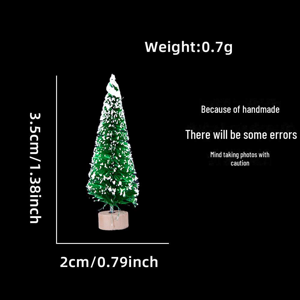 White Mini Christmas Tree Desktop Ornament - Small Christmas Decorations for Window Display