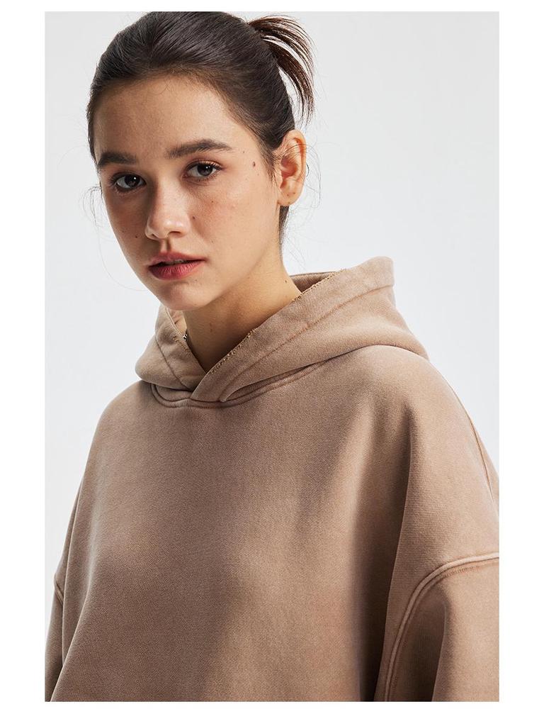 Chain Tide Мужская одежда | Осень/Зима 2025 Свободный крой Рваный Потертый Худи с Капюшоном с Плюшем