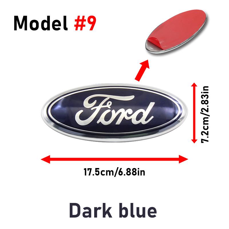 Car Front Hood Emblem For Ford Focus Fiesta Ranger Mondeo S-MAX Kuga Mustang F150 F250 F350 MK2 Rear Boot Trunk Logo Accessories CVX1