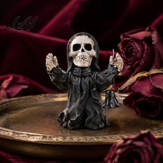 Decorative Pumpkin Figurines for Party Halloween Resin Figurine Spooky Skeleton Ghost Statue Retro Mottled Texture Ornaments Tiered Tray Tabletop
