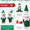 2PCS Christmas Mini Elf Doll Christmas Shop Window Doll Simulation Vinyl Action Figure Christmas Home Decoration Gifts