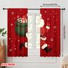 2 шт., 2D печать на плоскости Популярные шторные панели Дед Мороз Прочный полиэстер (без удилища) Все сезоны для гостиной,
