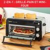 Grille-pain mini-four 2 en 1 Tefal, 6 thermostat, longue fente, mini four 210°, TL600830