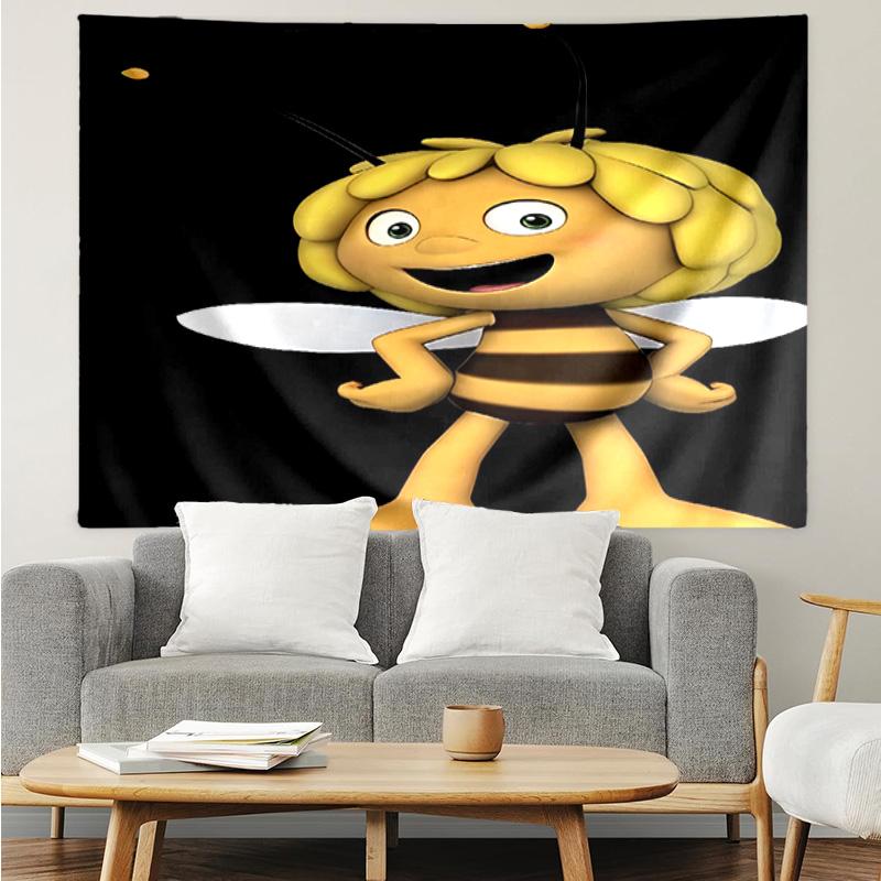 Maya the Bee Tapestry for Bedroom Aesthetic Classroom Tapestries Wall Hanging for Living Room Dorm Office,Ideal Creative Gift