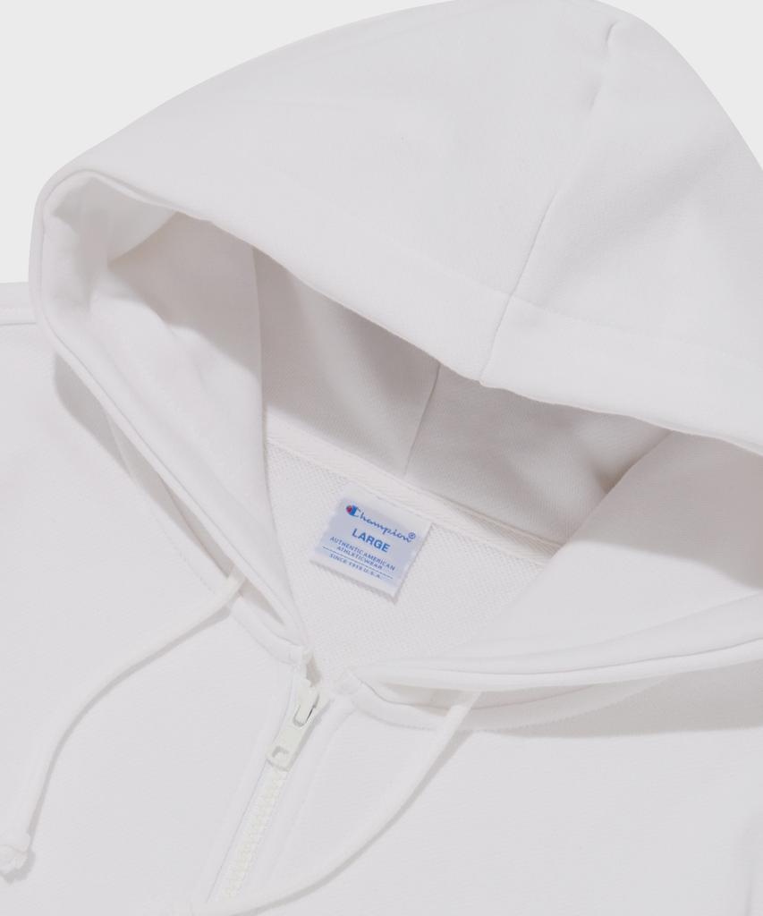 Champion Базовая белая толстовка на молнии с логотипом C