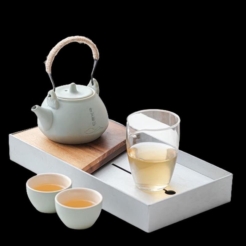 Green Mountains & Rivers Ceramic Tea Set