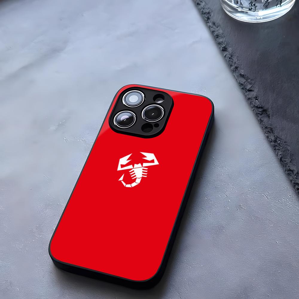 A-ABARTHEs Italy Car Phone Case Tempered Glass For IPhone 17 13 14 16 12 15 11 Pro Max Plus Mini X XR SE2020 Coque