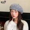 Autumn and Winter Knitted Beret Atmosphere Casual Literary Painter Hat Versatile Face Small Bud Hat Female