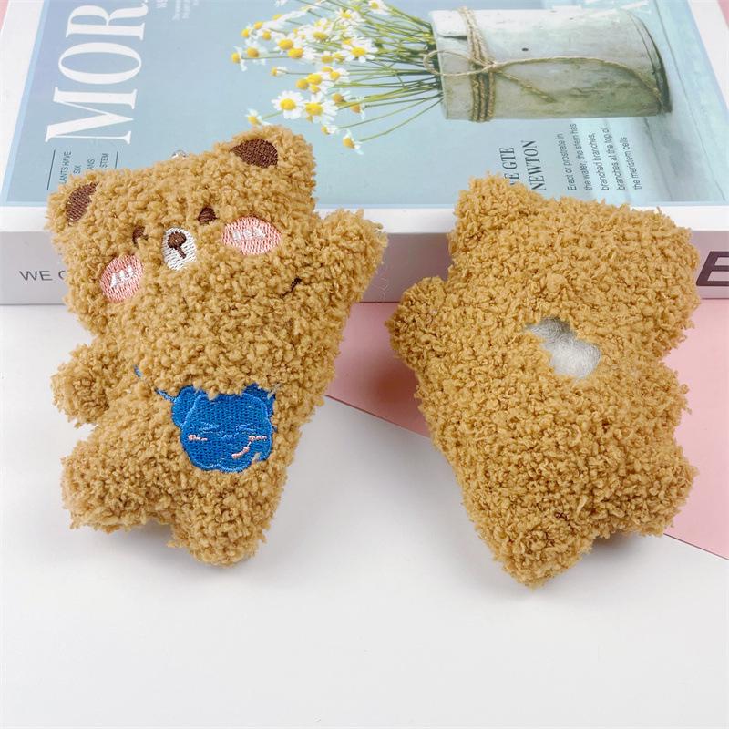 Плюшевый медведь брошь-подвеска для сумки, шарфа, одежды - милый мультяшный дизайн