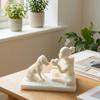3D-печатная скульптура собаки и хозяина Статуя собаки и хозяина Настольная фигурка животного