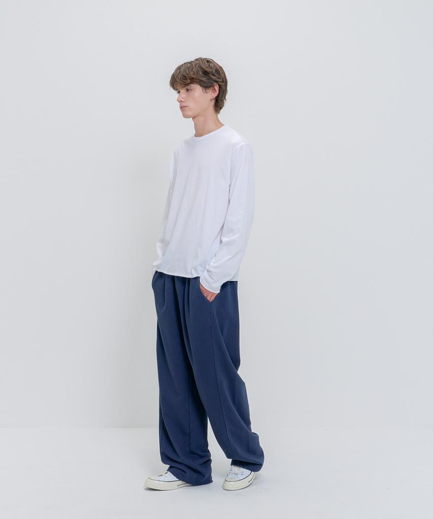 PSSHOPPER Layered Inner Cropped Long Sleeve T-Shirt [White]