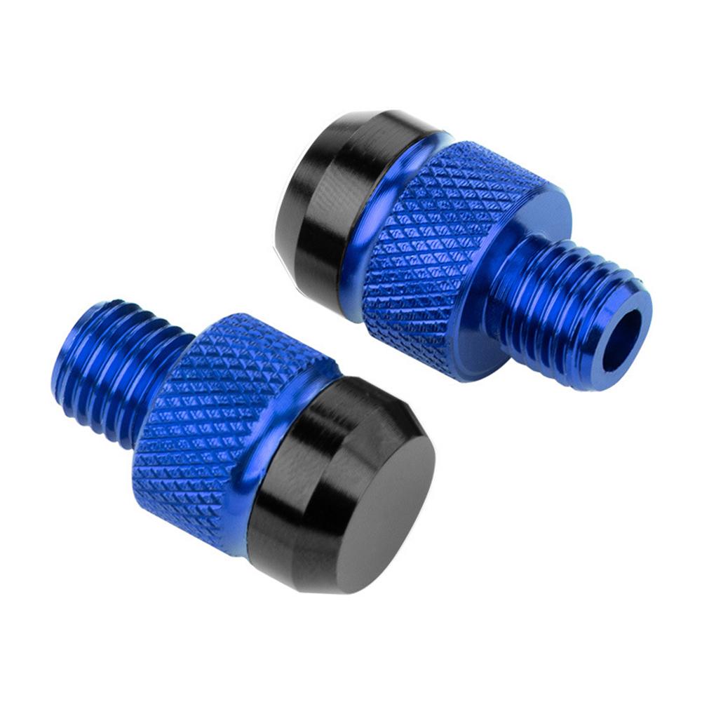2Pcs M10 CNC Aluminum Motorcycle Rear View Mirror Hole Plugs Screws Rearview Mirror Anti-Rust Holder