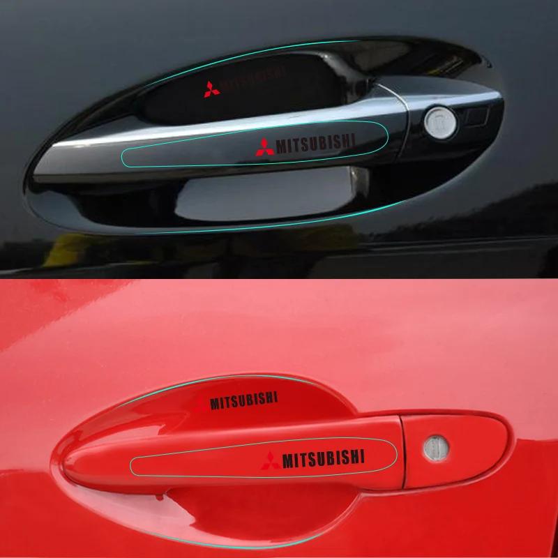 8PCS Clear Universal Car Door Bowl Sticker Auto Products for Mitsubishi Eclipse Cross Xpander Mirage Attrage Ralliart