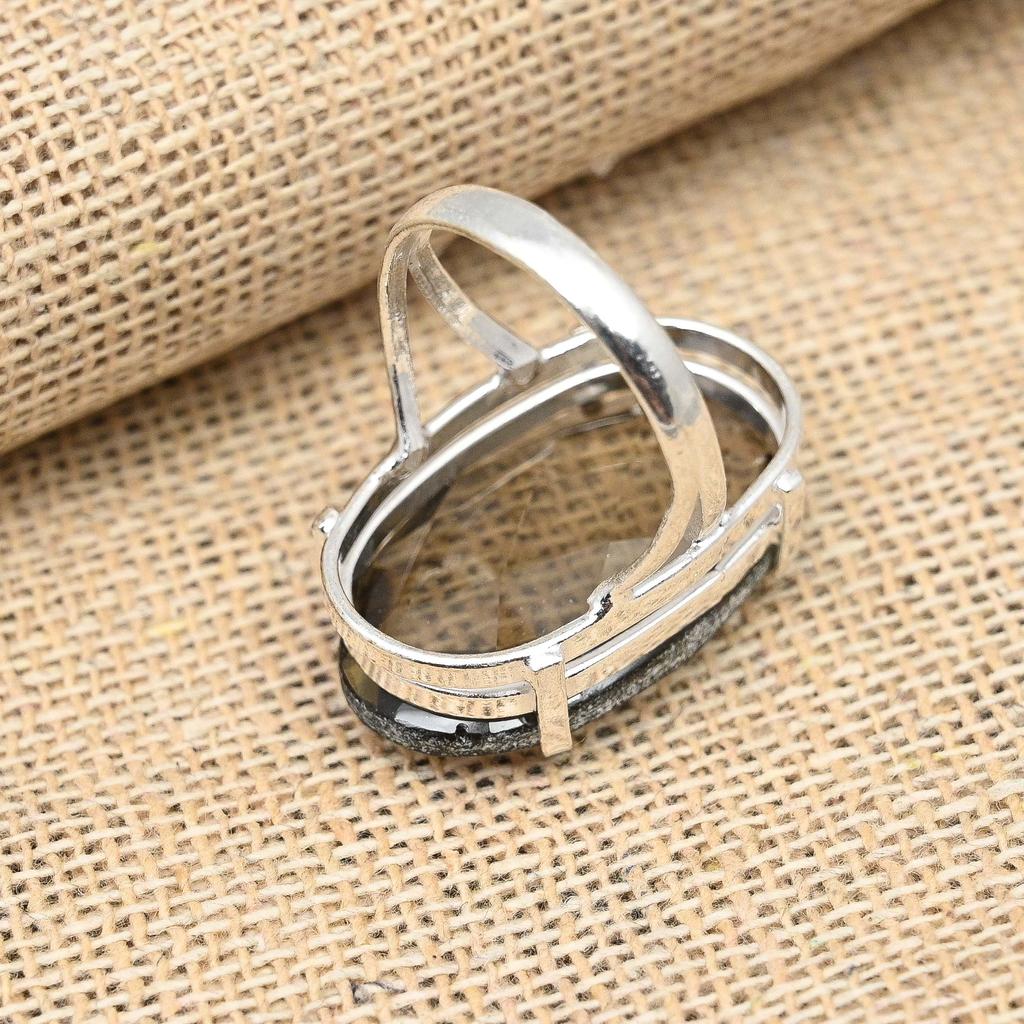Smoky Topaz Gemstone Handmade Jewelry 925 Sterling Silver Beautiful Ring For Women