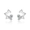 Star Stud Earrings Female Niche Design Sense Gentle Daily Inlaid Rhinestone Five-pointed Star Earrings