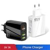 65W PD Charger 5V 7A Fast Charging 5 Port USB For iPhone 13 12 Pro iPad  Xiaomi Samsung Type C Phone Adapter EU US UK Plug