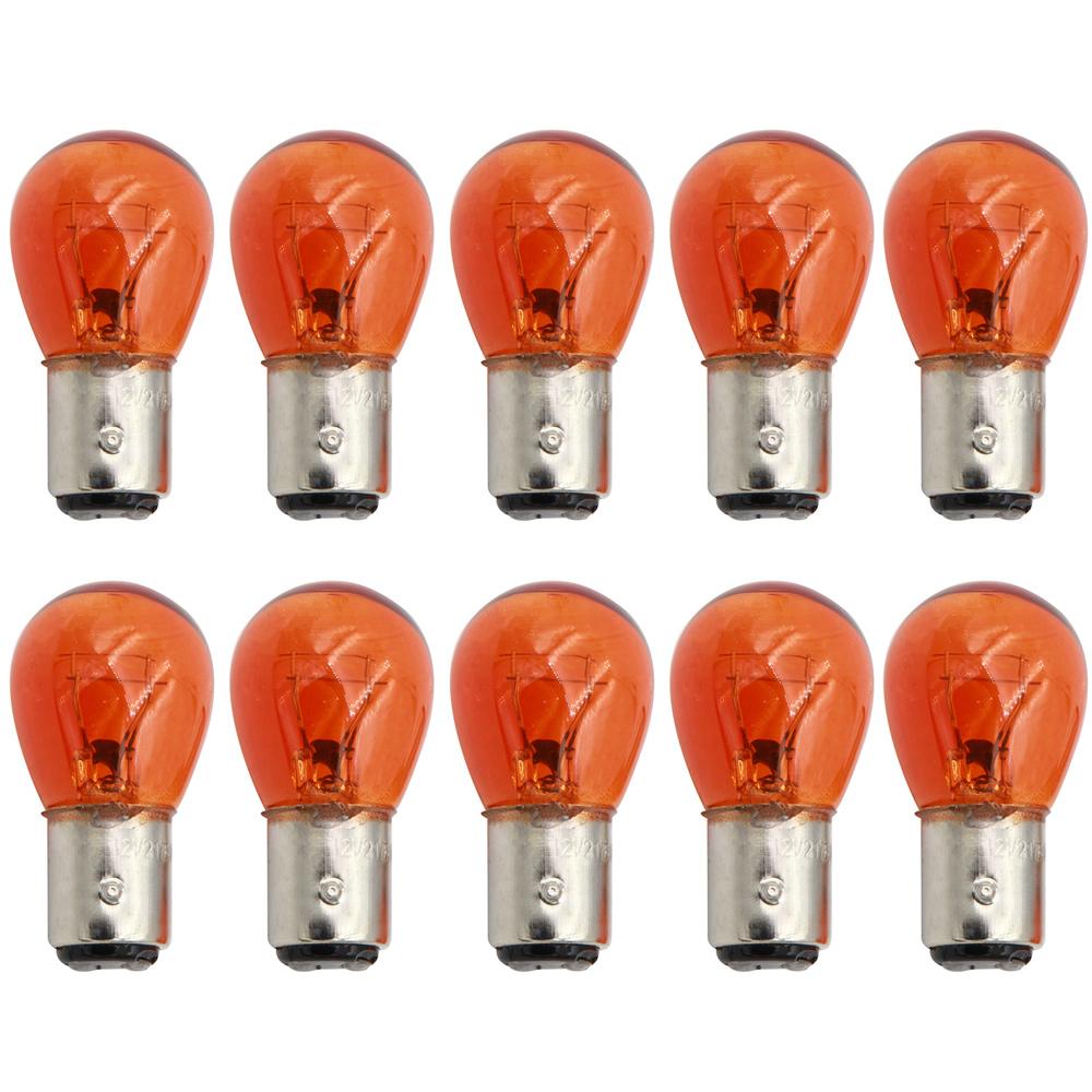10 шт. DC12V 380 BAY15D 1157 21/5 Вт натуральное белое стекло двойная нить накаливания теплый белый автомобильный DRL стоп-сигнал галогенная лампа