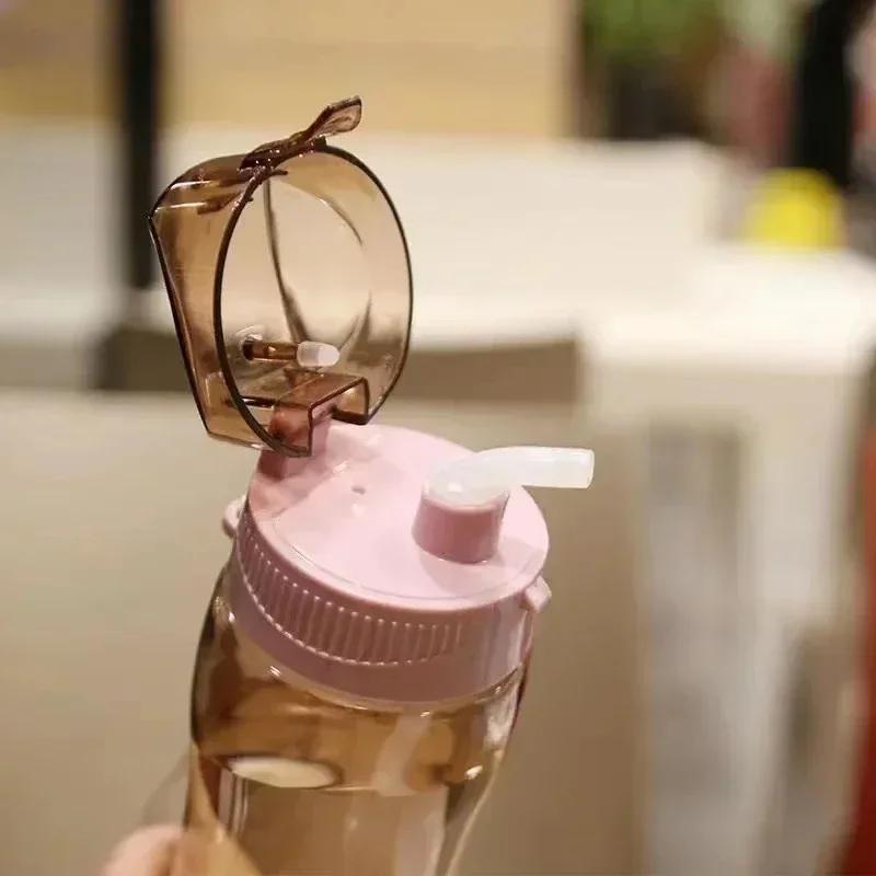 580ml Plastic Water Bottle For Drinking Portable Gym Sport Tea Coffee Cup Kitchen Tools Kids Water Bottle For School Transparent