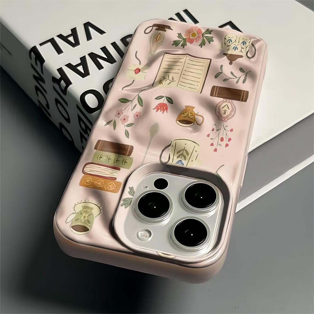 Пасторальная книга чая Чехол для телефона Для iPhone 11 12 13 14 Plus 15 16 17 Pro Max 17Air Чехол для телефона Нежелтеющий Coque Funda
