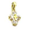 [F9335] - White Gold Plated 'Cross' Pendant