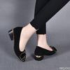 Fashionable Versatile Thick Heeled Women's Shoes,new Summer Shallow Mouth Flats Women's Elegant and Simple Mid Heeled Shoes