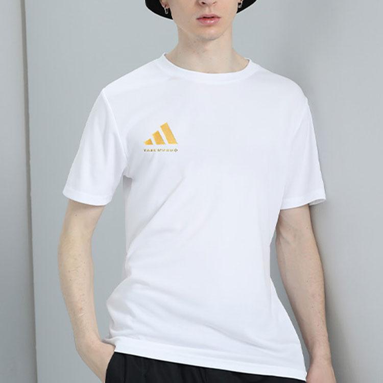 Adidas Футболка унисекс с принтом логотипа, легкая, дышащая, быстросохнущая, с круглым вырезом и коротким рукавом, белая ADICLTS24CTKP-WG