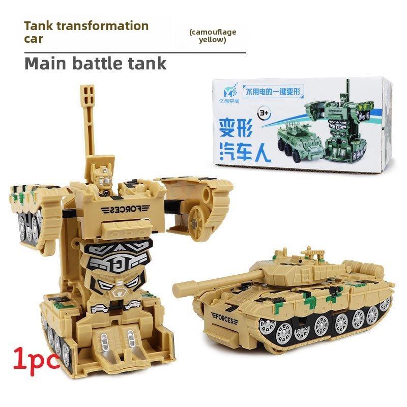 Kids Deformable Airplane Army Vehicle Toy Model For Creative Play And Learning