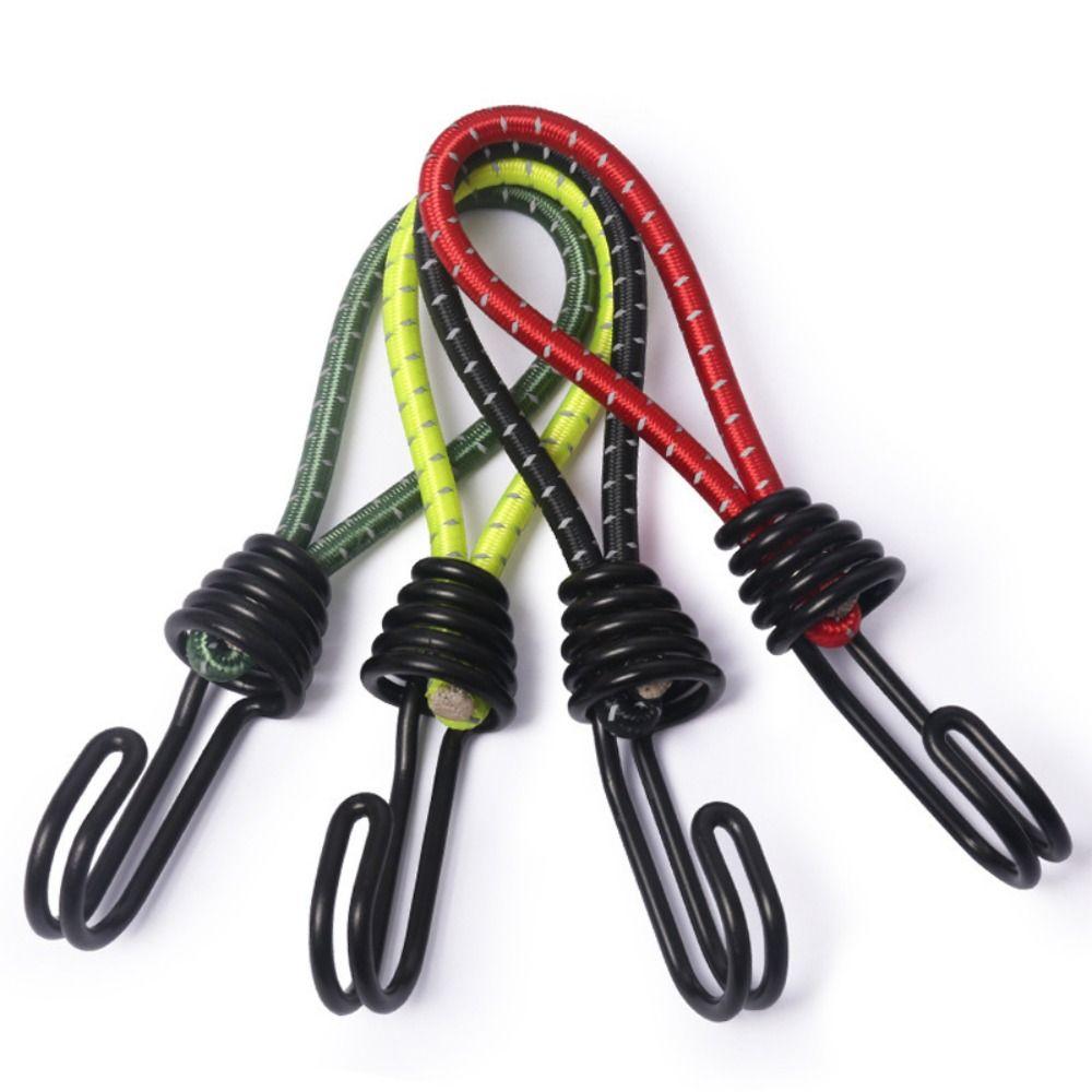 10pcs Outdoor Tent Elastic Rope Cord Hook Portable String Carabiner Hooks Tent Fixing Cord Hook