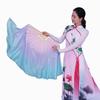 Веер для танца живота с градиентным цветом, китайские традиционные веера для выступлений, аксессуар для выступлений
