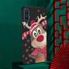 Christmas New Year Gifts Elk Snow Case for Samsung Galaxy A50 A10 A70 A30 A20e A40 A20s A10s A10e A90 5G Soft Black Phone Cover